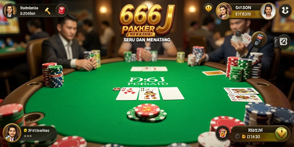 Screenshot gameplay poker yang seru dan kompetitif.