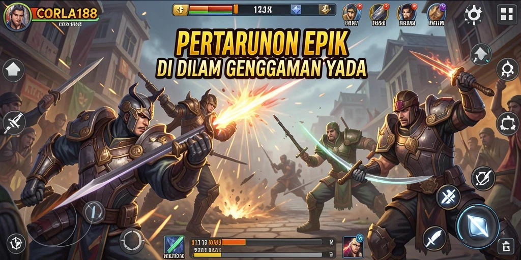 Tangkapan layar utama CORLA188 menampilkan pertarungan epik yang mendebarkan.