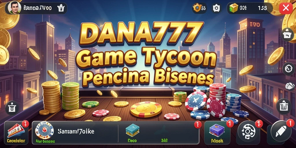 Screenshot gameplay DANA777 yang menampilkan simulasi bisnis yang menarik.