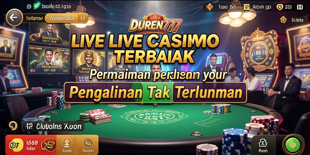 Gameplay DUREN777 yang menarik dengan interaksi dealer langsung.