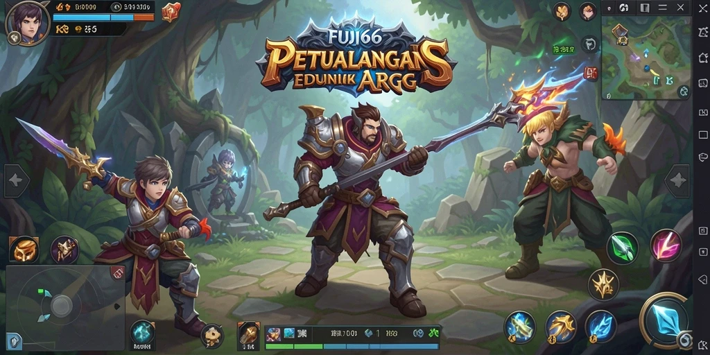 Screenshot gameplay ARPG FUJI66 menampilkan aksi pertarungan yang mendebarkan.