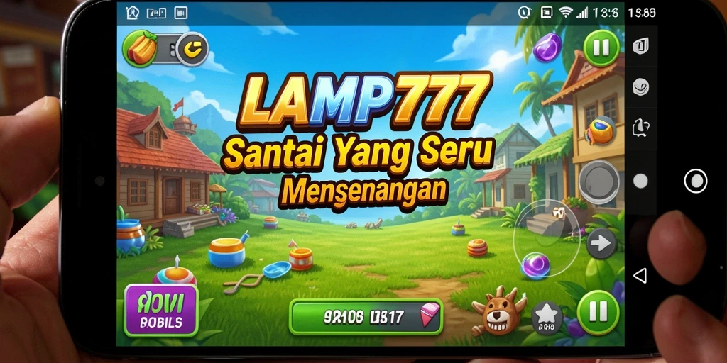Screenshot utama LAMPU777 menunjukkan kesenangan gameplay yang penuh warna.