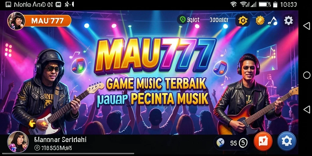 Tampilan gameplay menarik dari MAU777 saat memainkan musik.