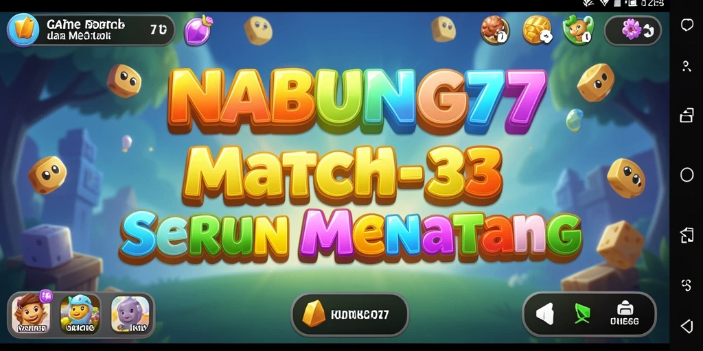Tampilan gameplay NABUNG77 yang penuh warna dan menantang.