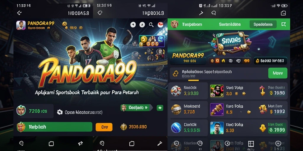 Screenshot PANDORA99 menampilkan antarmuka taruhan olahraga yang menarik.