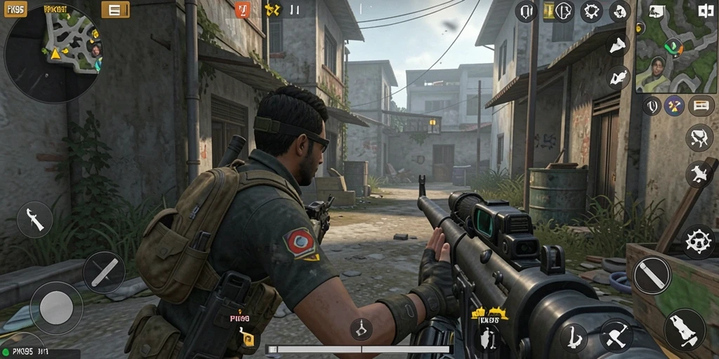 Tangkapan layar gameplay menegangkan PK95 dengan aksi seru di lapangan.