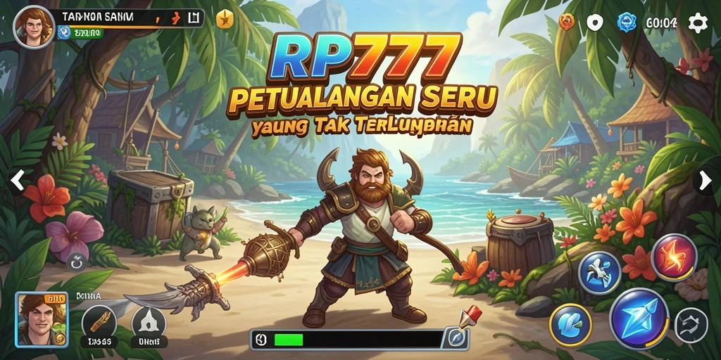 Tampilan gameplay RP777 yang menegangkan dalam misi petualangan.