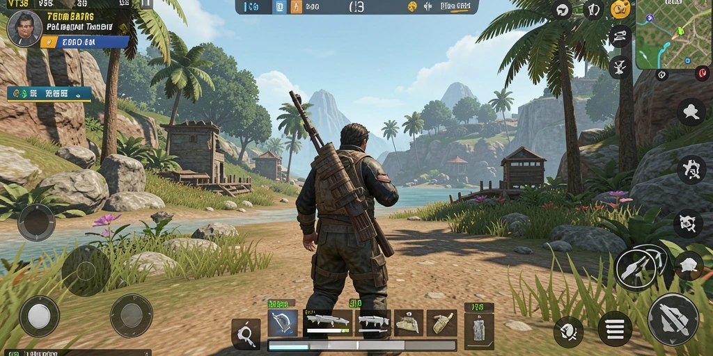 Tampilan screenshot gameplay yang menggambarkan petualangan seru di dunia terbuka.
